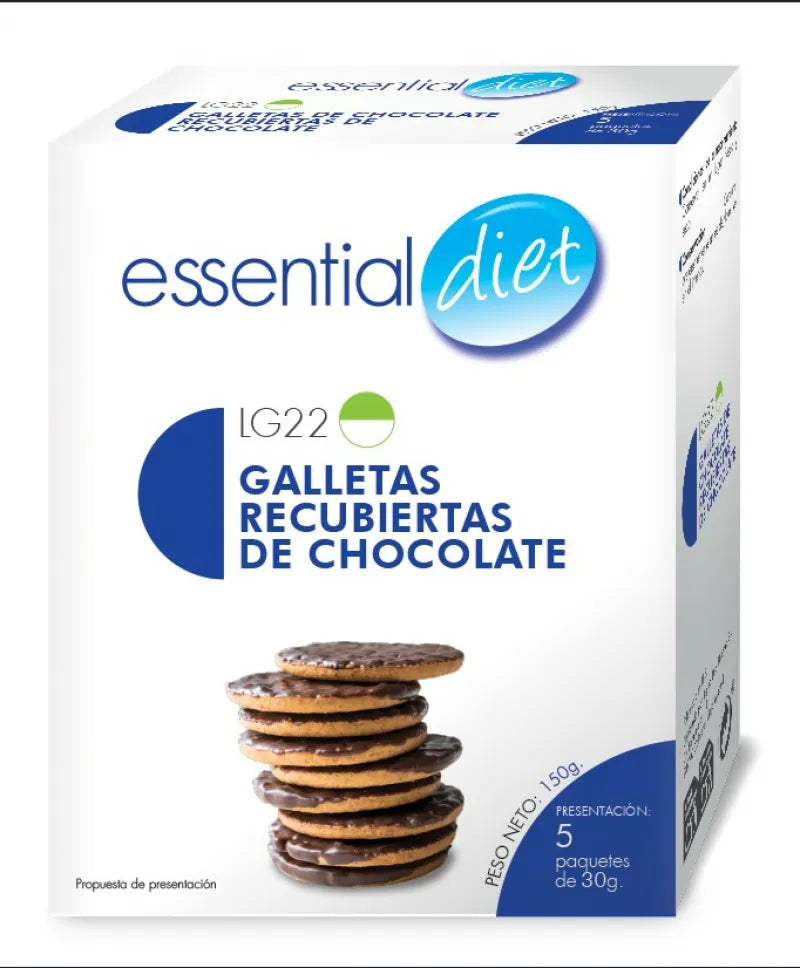 Galletas recubiertas de chocolate (5 raciones).