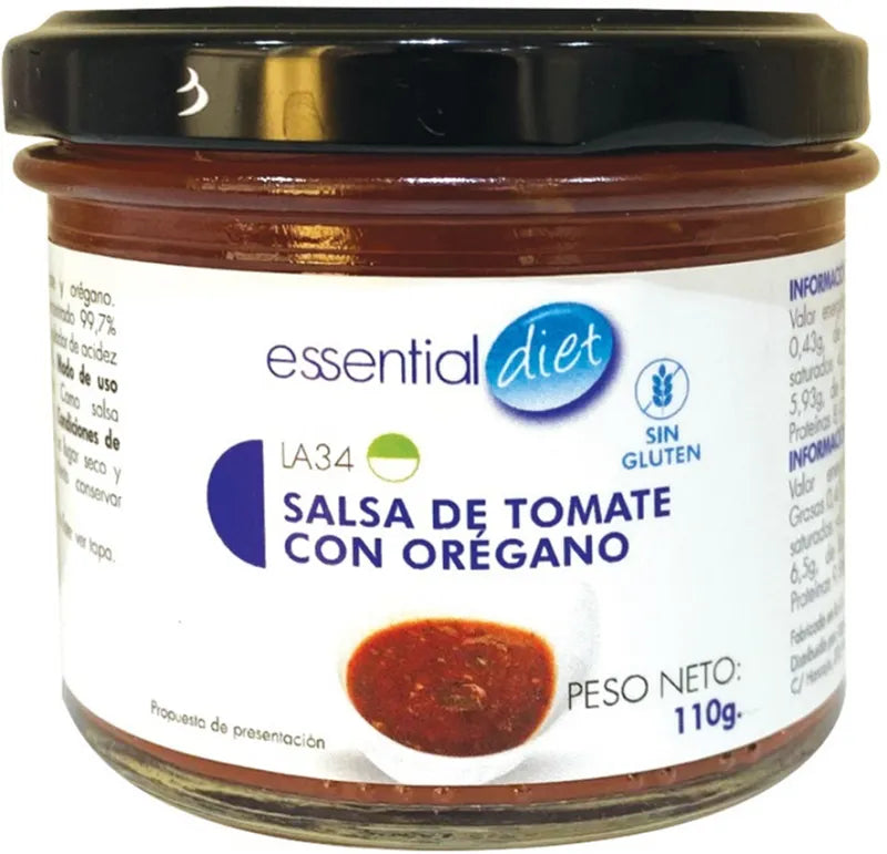 Salsa de tomate con orégano (2 raciones).