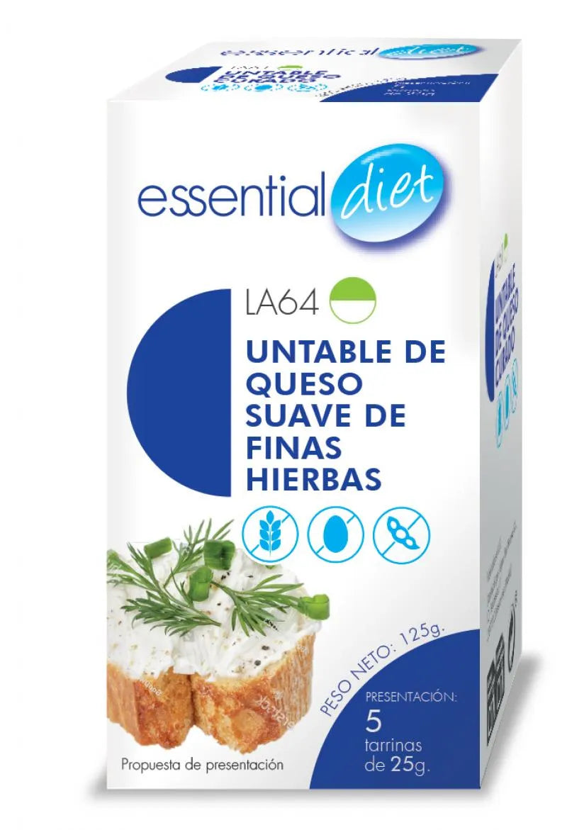 Untable de queso suave de finas hierbas (5 raciones).